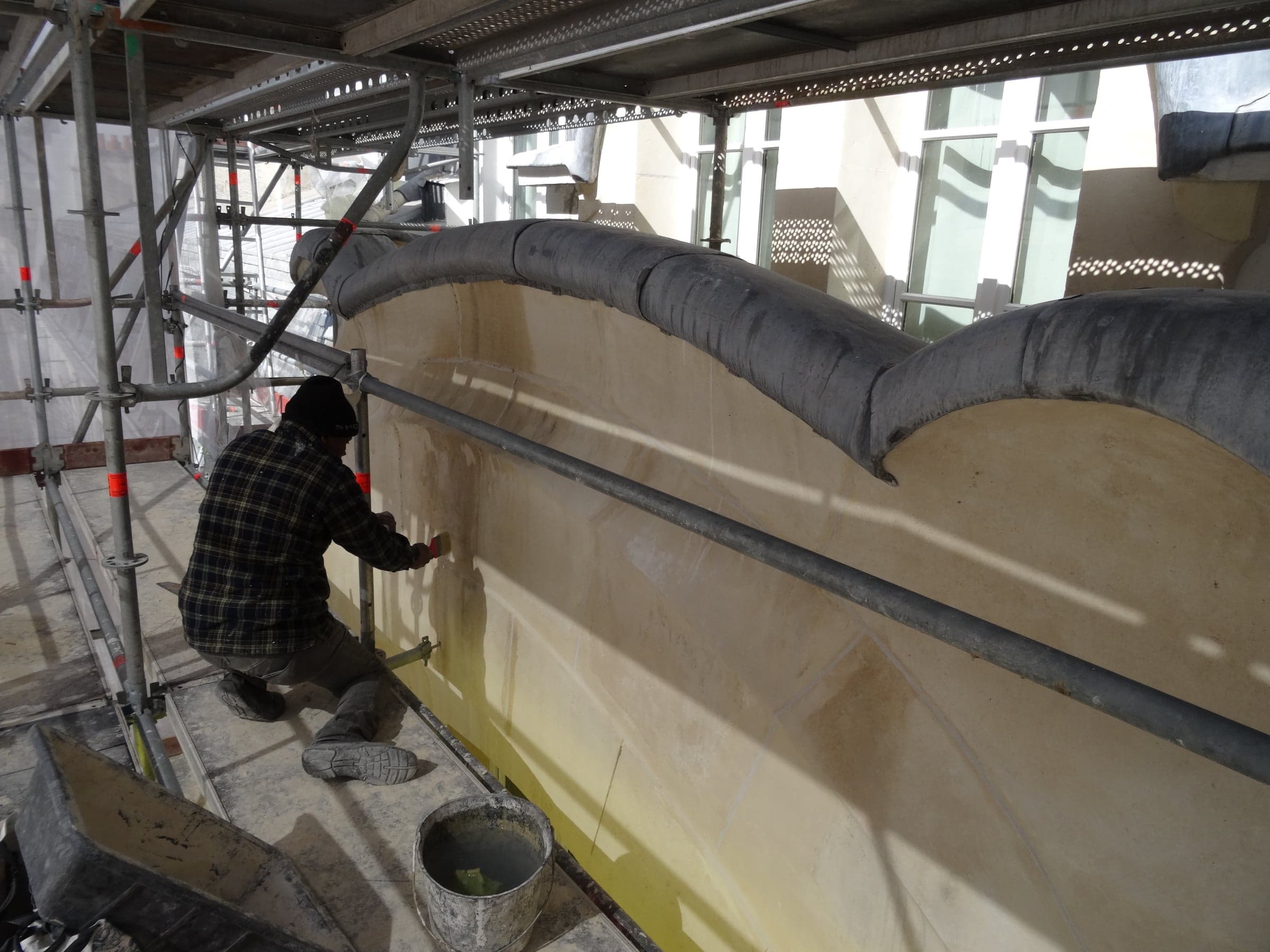 Ravalement Immeuble Felix potin - 140 rue de Rennes — chantier en cours
